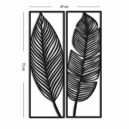 Wallity MT - 002 Accesorio Decorativo de Pared de Metal Negro